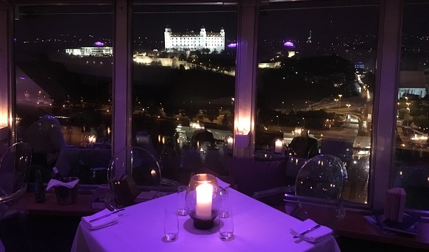 view_from_UFO_restaurant_Bratislava_at_night